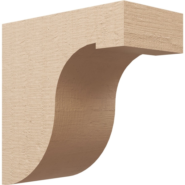Ekena Millwork 10"W x 20"D x 20"H Classic Del Monte Rough Cedar Woodgrain TimberThane Corbel, Primed Tan CORUR10X20X20DELRCPR - main